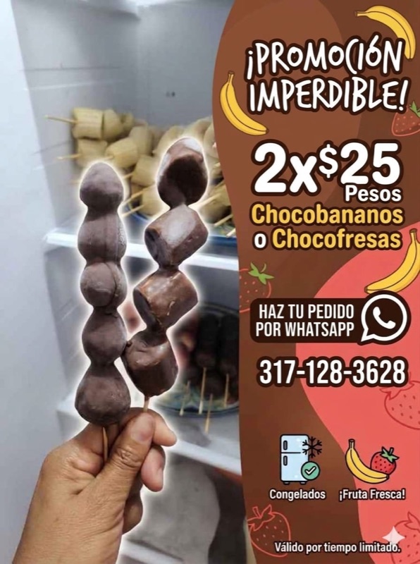 Chocobananos y Chocofresas